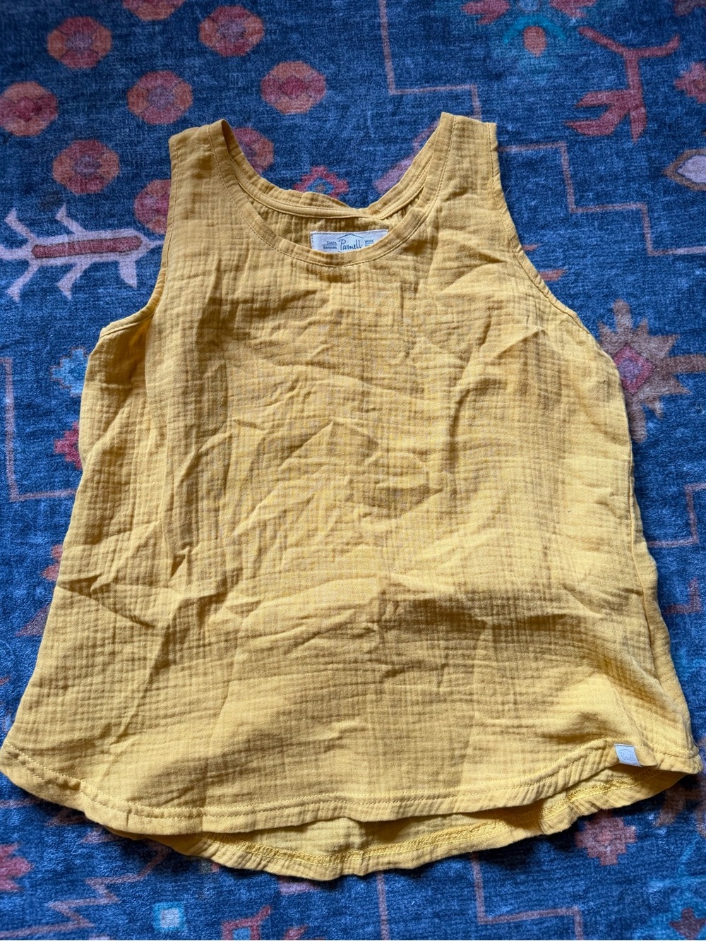 Yellow Sleeveless Cotton Tank Top - Casual Everyday Layer